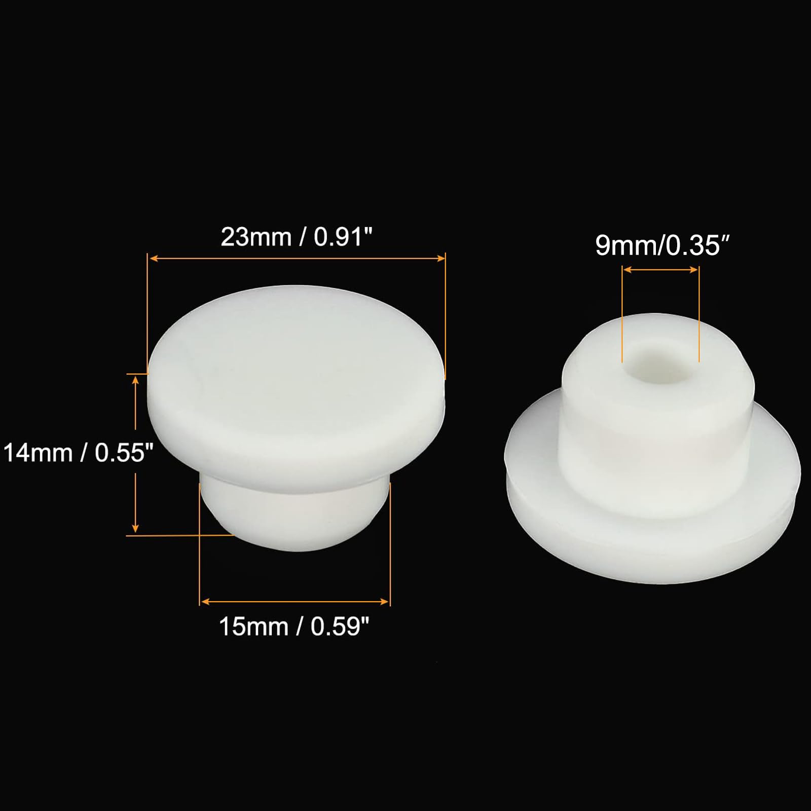 TA-VIGOR 5Pcs Silicone Hole Plugs, 15mm Diameter Hole Stoppers - Image 2