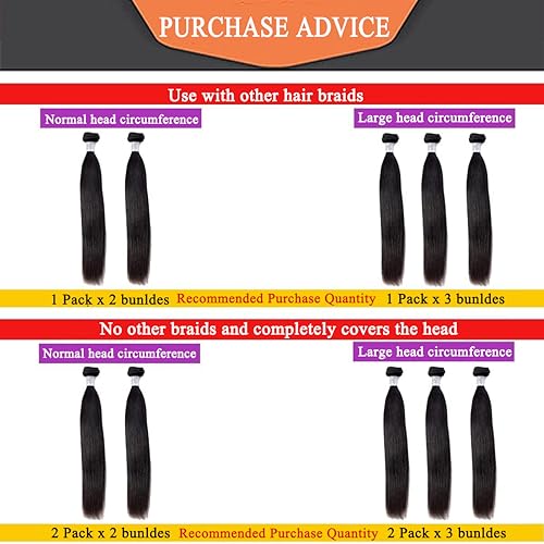 Brazilian Hair Bundles 3 Bundles 22 22 22 Inch Brazilian Straight Human Hair Bundles 50g/piece (150g Total) 100% Unprocessed Weave Bundles Human Hair Natural Black Color - Image 2