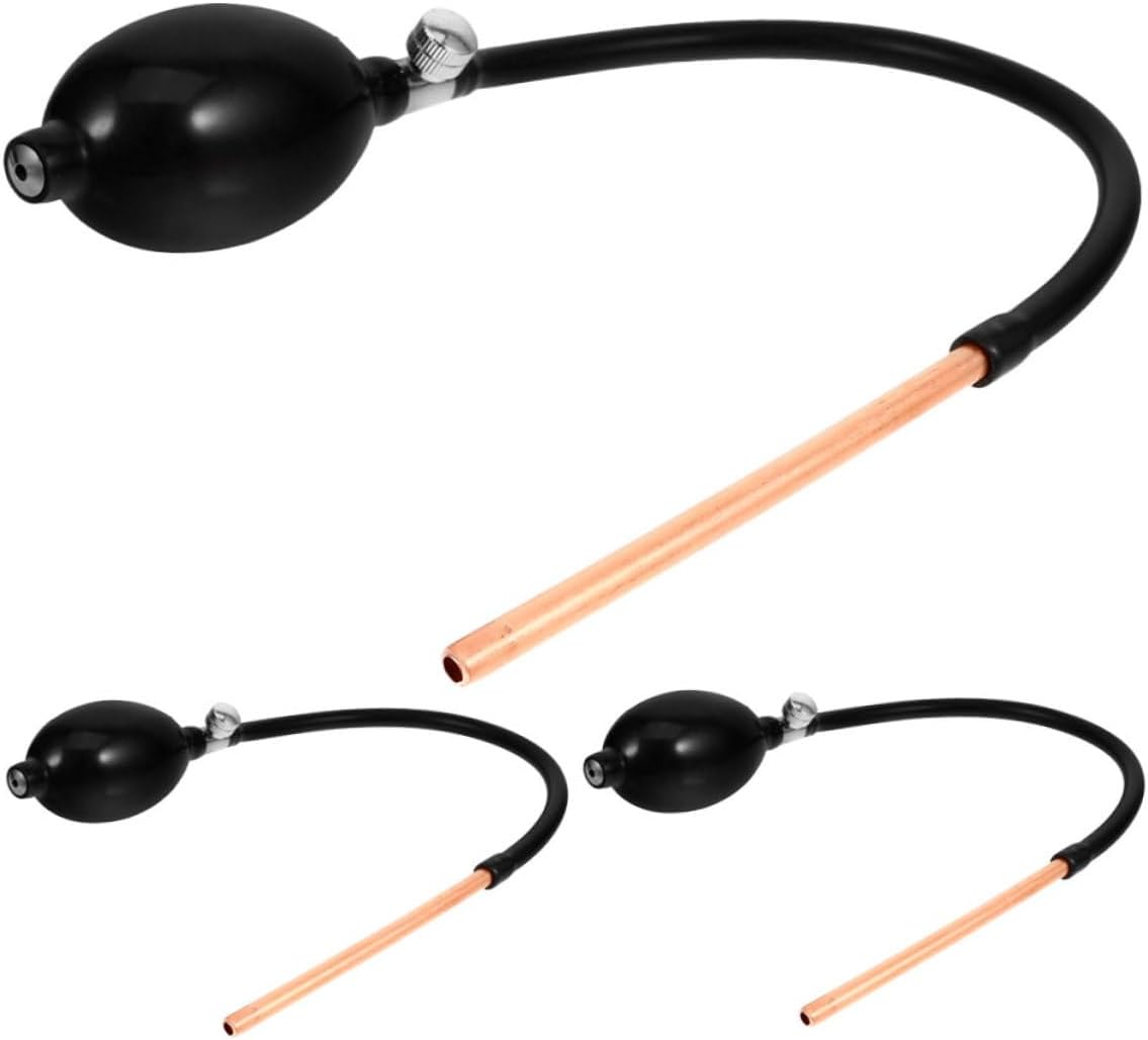 Ciieeo 3pcs Sugar Blowing Pump Tool Copper Tube for Crafting Sugar Art Manual Blower for Bakeries and Candy Shops for Decorative Cakes and Festive Candies