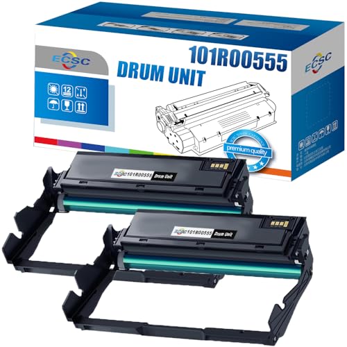 Image of ECSC Drum Unit 101R00555 For Printer, Compatible With Xerox Phaser 3330 3330DNi WorkCentre 3335 3335DNi 3345 3345DNi 3345VDNi (Black, 2-Pack)