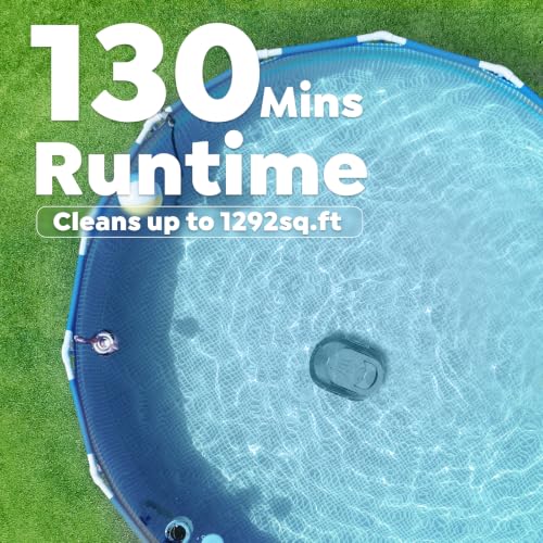 Image of S1 Pro Cordless Robotic Pool Cleaner, 130-Min Runtime, Cleans Up to 1,292 Sq.Ft, Dual-Motor Pool Vacuum, Automatic Cleaner with Large Filter Basket, Fast Charging & Self-Parking (Graphite Gray)