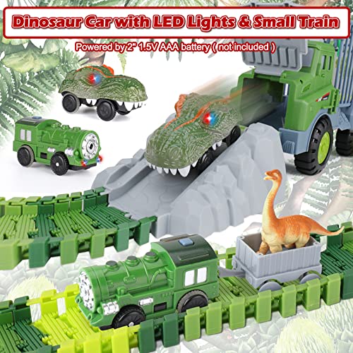 Dinosaur Toys For Kids 3-5 5-7, 3 4 5 6 7 Year Old Boy Girl Toys Birthday Gift, Dinosaur Race Track Toy, Create A Dinosaur World Road Race, Come With 6 Dinosaurs, Led Dinosaur Car, Dinosaur Egg #TOP2