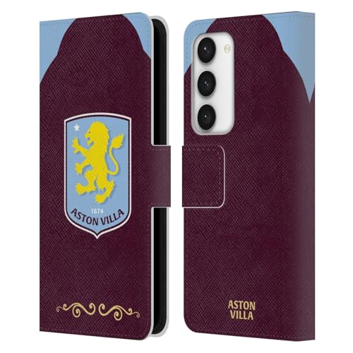 Housse Aston Villa FC Samsung Galaxy S23 5G en Cuir Premium Finition Écusson