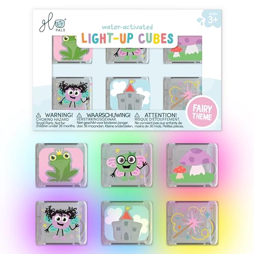 Glo Pals Water-Activated Light-Up Bath Toy Cubes Fairies Pack of 6