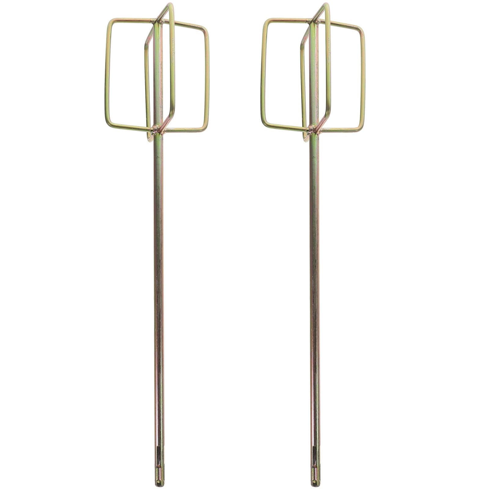 Angoily Lot de 2 tiges de mélange en alliage robuste pour béton, peinture, ciment, mastic, revêtement – Doré, ne rouille pas facilement, longue durée de vie
