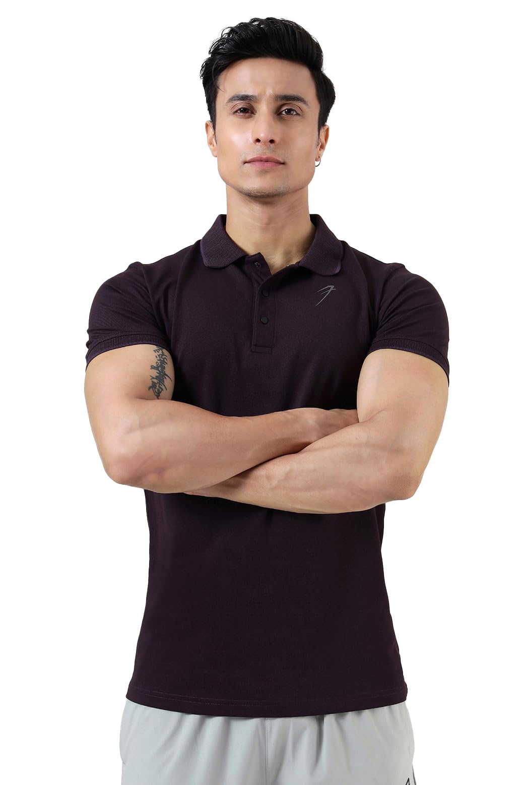fuaark Men's Solid Polo Slim Fit Sports and Gym T-Shirt-picture-21