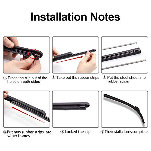 YnGia Ricariche per spazzole tergicristallo, 2