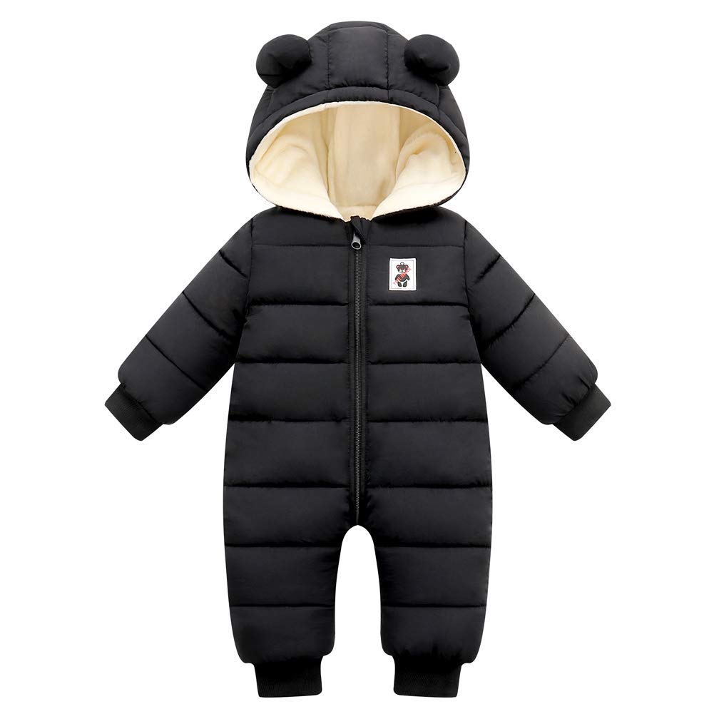 CHAOJIESI Unisex Baby Snowsuit Infant Cute Bear Hooded Winter Warm Flannel Lining Romper - Review, Price and Buying Guide