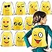 Voarge 10 Stück Kinder Emoji Turnbeutel Rucksack, Gastgeschenke Beutel, für Kindergeburtstag Partytüten Geschenktüte Partyzubehör Mitgebsel Weihnachten Halloween