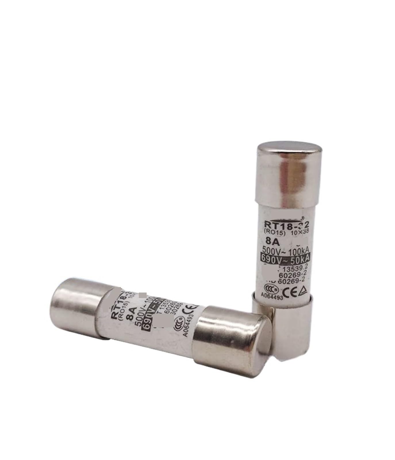 Fusible RO15-8A cartouche cylindrique 10x38 pour porte-fusible RT18-32 RT14-20