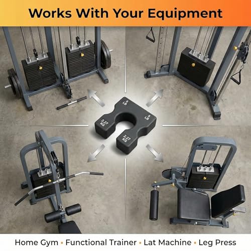 Image of 2.5 LB and 5 LB Weight Stack Add On - Weight Stack Adapter Plate for Home Gym & Exercise Machines, Add Resistance to Weight Stack, Incremental Weight Adjustments for Improved Strength Training Results
