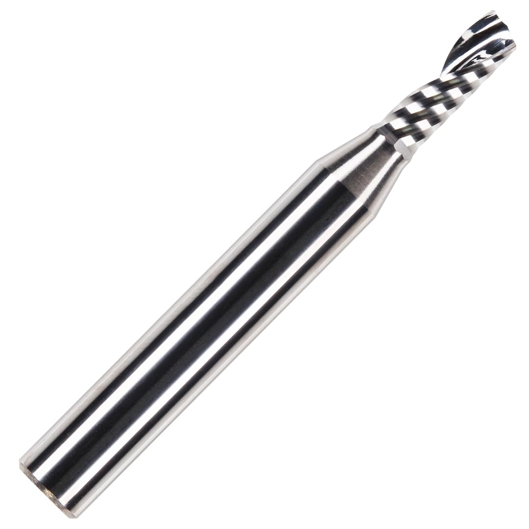 Rennie Tools 4mm x 12mm Flute x 1/4" Shank Solid Carbide Single Flute Spiral Router Cutter Bit End Mill for ACM Aluminium
