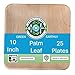 GREEN EARTHLY Large 10" Square Palm Leaf Dinner Plates (25-Count) - 100% Natural & Compostable Contemporary Eco Plates for Any Occassion 1