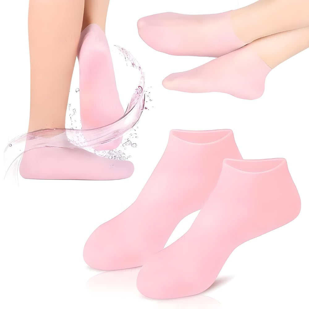Silicone Moisturizing Gel Socks Set for dry Skin (1 Pair) socks for women & girls for winter cracked heel pain | Usefull for Dry Skin, Cracked Foot | Waterproof socks for SPA (B0DHQKSV1X) Amazon Price History, Amazon Price Tracker