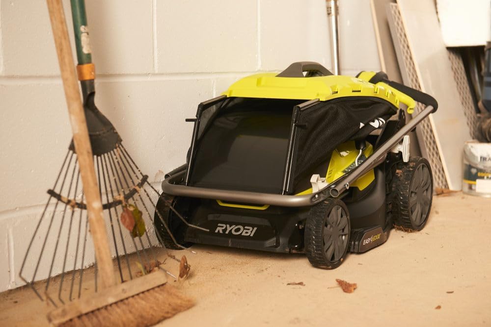 Ryobi RY18LMX37A-150, Tosaerba Brushless a Batteria 18V, Taglio 37 cm, Inclusa 1 Batteria 5.0 Ah + 1 Caricatore Rapido