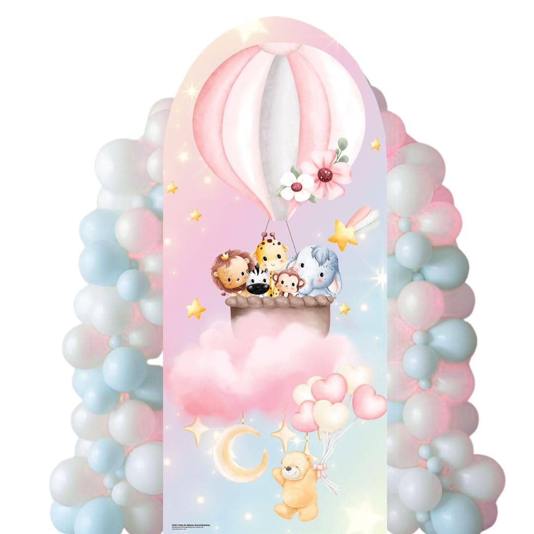 Baby Animals Cute Balloons Cardboard Backdrop Scenery Sailboard Nursery Showers