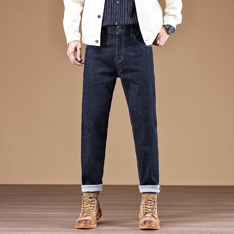 Men's Retro Spring and Autumn Classic Straight-Leg Jeans2