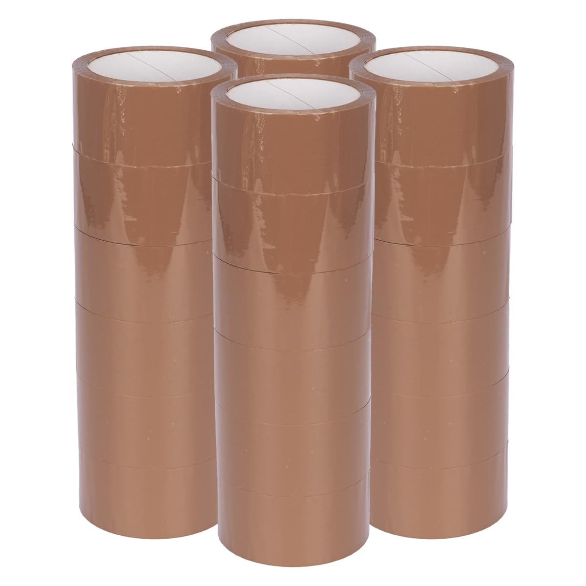 verpacking 24x Nastro da pacchi 50 mm x 66 m, marrone, srotolamento silenzioso
