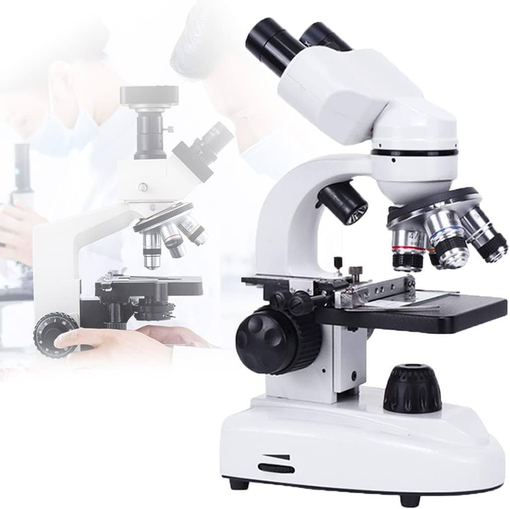 Microscopios Binoculares,Microscopios Biológicos Compuestos 40X-5000X,Microscopio con Juego De Portaobjetos De Microscopio,Microscopios Biológicos para Niños,Estudiantes,Adultos,70000X