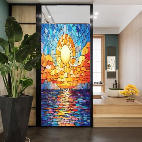 Vinilo decorativo para ventana opaco textura geométrica 31.5x47.2 in miniatura 4