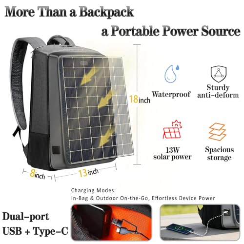 Solar Panel TSA-Friendly Tech Travel Backpack