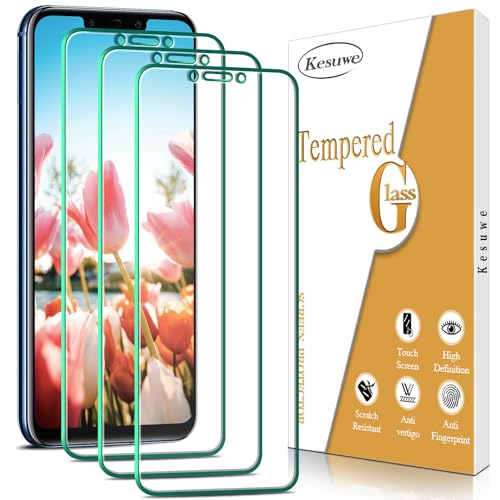 Kesuwe [3 Piezas] Protector Pantalla para Huawei Mate 20 Lite, Dureza 9H Cristal Templado, Antiarañazos, Antihuellas, Fácil de Instalar, Sin Burbujas