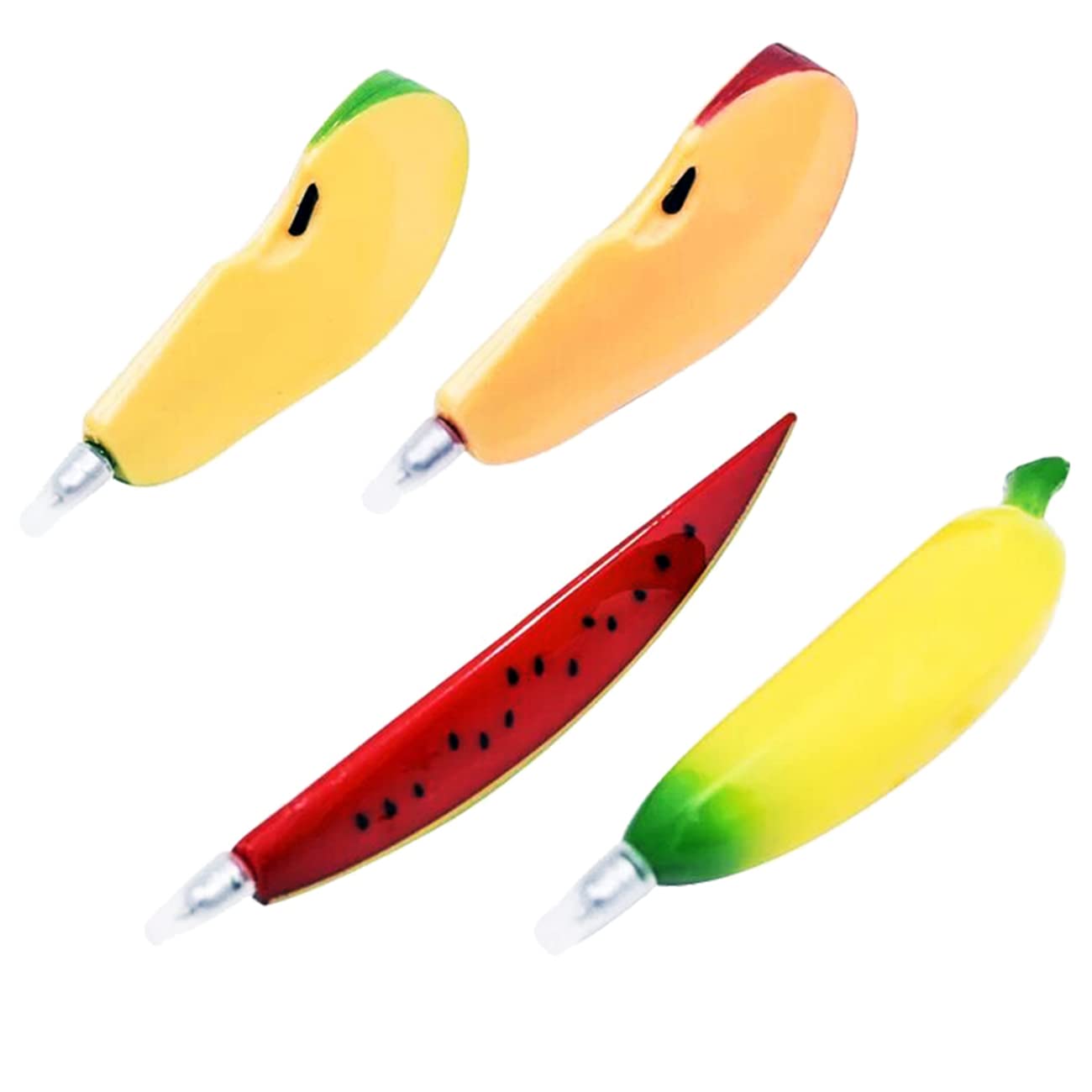 Lot de 10 stylos à bille en forme de légumes ou de fruits, style dessin animé, pour l'école, cadeaux de Noël