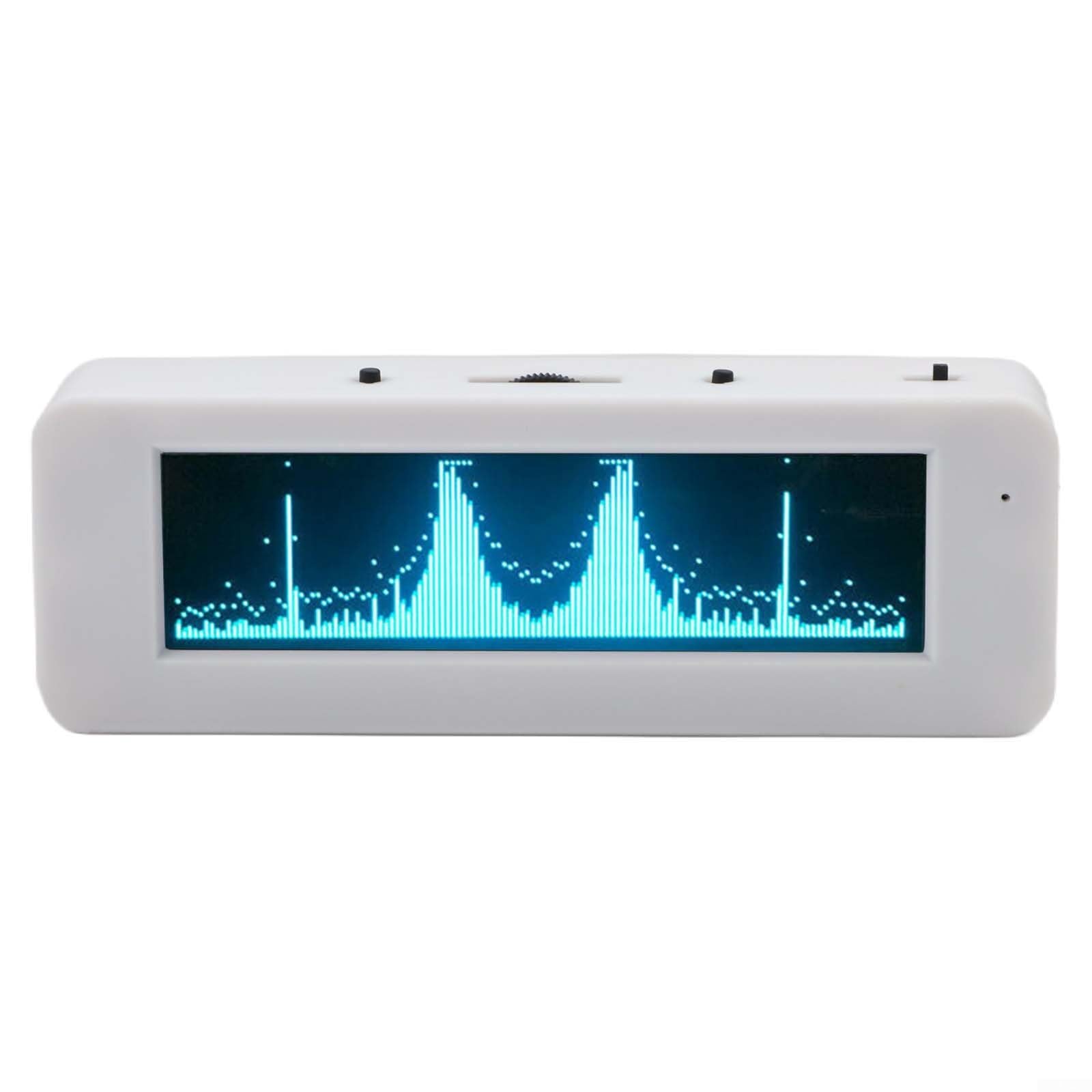 8,9 cm (3,12 Zoll) für OLED-Audio-Spektrumanalysator und VU-Levelmesser mit Rhythmusanzeige, integriertem Mikrofon, Zeit- und Temperaturfunktionen, unterstützt Line-Eingang für genaue 20 Hz
