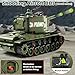 Supdex 1/18 Soviet Union KV2 RC Tank, 2.4G Army Model Toy with Smoke, Sound and Lights, 165ft Remote Control, All-Terrain Indoor Outdoor Toy for Kids & Adults