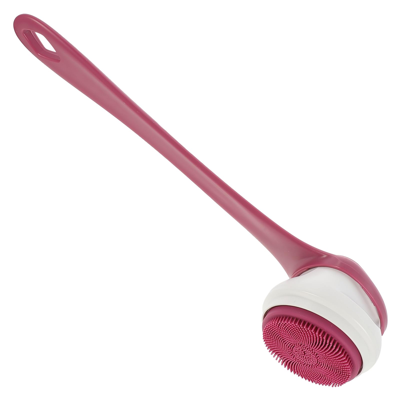 Cepillo Corporal Eléctrico Recargable 1 Unidad Mango Largo Silicona Resistente al Agua para Ducha Cuidado Personal Exfoliación Masaje Espalda Hombros Cuello