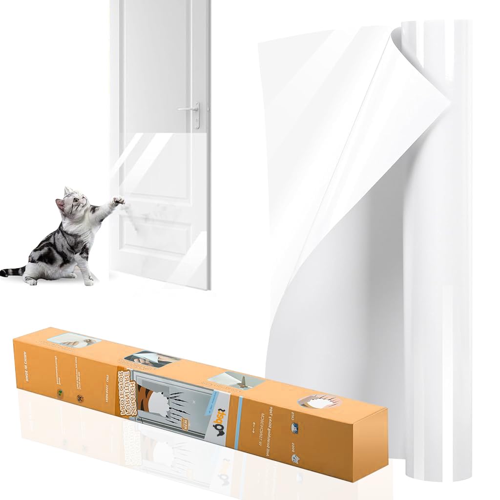 Qpets® Cat Scratcher Pad, Cat Scratcher Tape, Leather Couch Protector Sticker, Thickened Anti-Scratch Furniture Protector for Leather & Wooden Surfaces Claw Resistant Adhesive Sticker