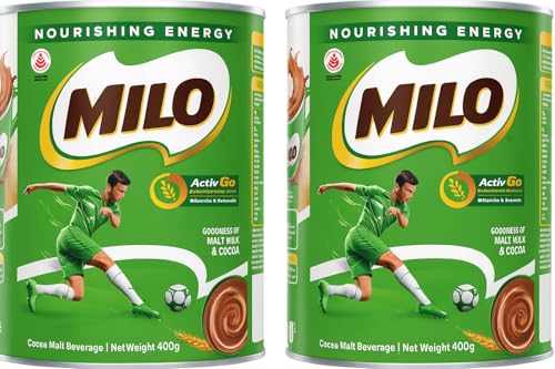 novaease - 2x Instant Malt Chocolate Drinking Powder - Energy Drink with Vitamins & Minerals – Delicious Hot or Cold Beverage - Vitamin D, C, B6, B12 - Pack of 2-400g