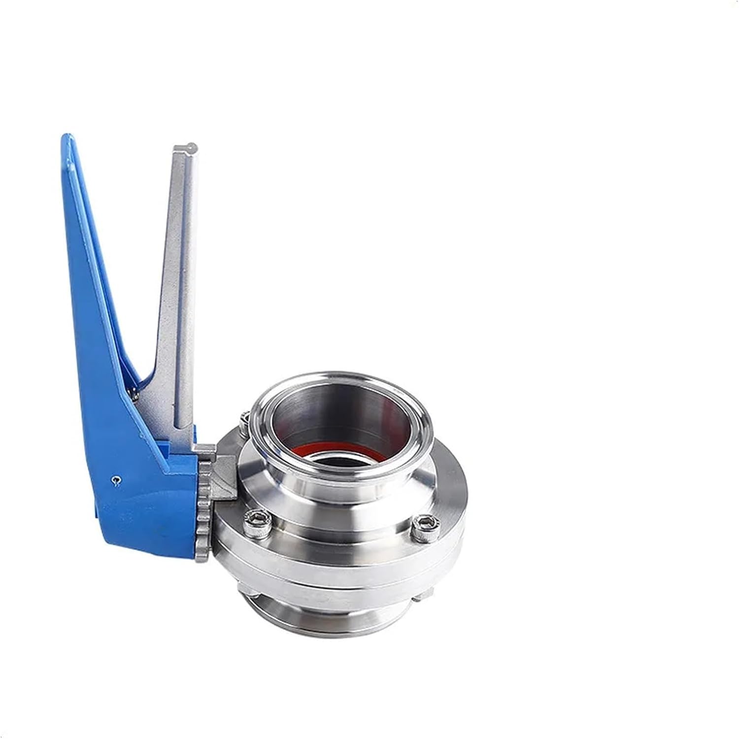 Home & Brewing 1.5"(38mm) Ferrule 50.5 Tri Clamp Butterfly Valve Squeeze Trigger for Distillation Duckbill Handle Homebrew Or Dairy Accessories Brewing Accessories(Stainless Handle)