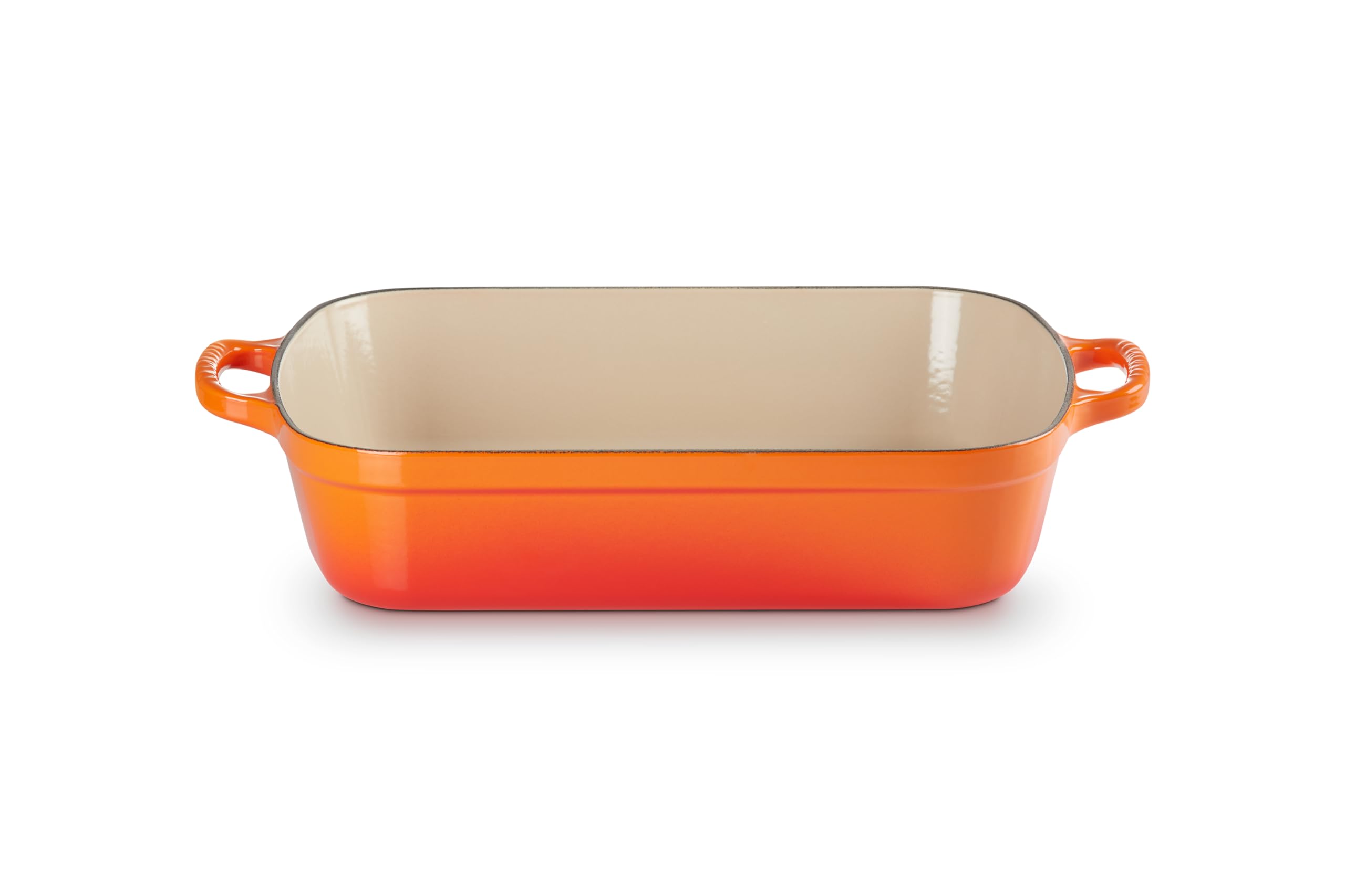 Le Creuset Signature Gusseisen-Bratreine, 33 cm, Rechteckig, Für alle Herdarten und Induktion geeignet, Volumen: 4,9 l, 3,85 kg, Ofenrot, 20184330902422
