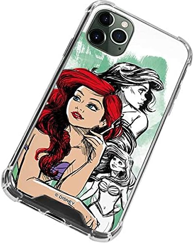 Skinit Clear Phone Case Compatible with iPhone 12 Pro - Officially Licensed Disney Princess Ariel Sketch Art Design