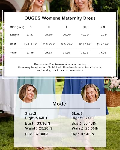 Ouges Womens Black Maternity Dress Casual Scoop Neck Maternity Clothes Pregnancy Midi Button Tank Dress Summer Sundress With Pockets 2024 thumb #6