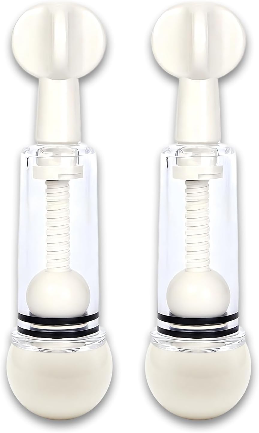 Clitoris Nipple Sucker Set Adjustable Pressure Suction Cup 2 Pcs for Women | Suction pump for clitoris and nipples with adjustable pressure. Enhances sensitivity. Great for women and kinky couple games.
