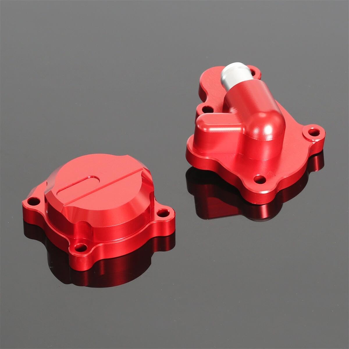 CRF250L Engine Oil Filter Cap Water Coolant Pump Cover Compatible with CRF 250L / CRF250L Rally 2013-2024 CRF300L / CRF300L Rally 2021-2024 (Red)