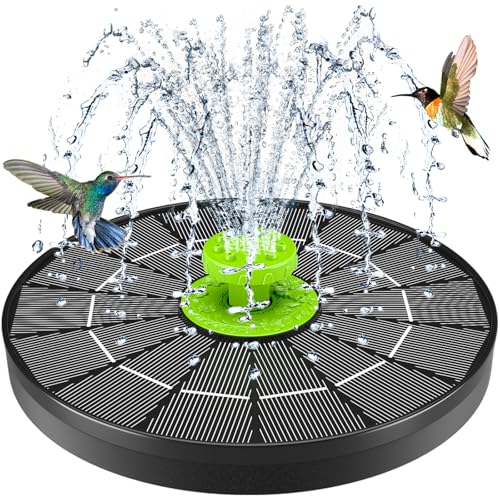 4.0W Solar Bird Bath Fountain Pump, Solar Powered Water Pump, Outdoor Water Fountain with 8 Nozzles for Hummingbirds, Garden, Pool, Pond