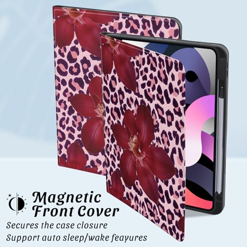 Funda iPad Pro M4 2024 13 pulgadas con soporte lápiz leopardo rosa 3