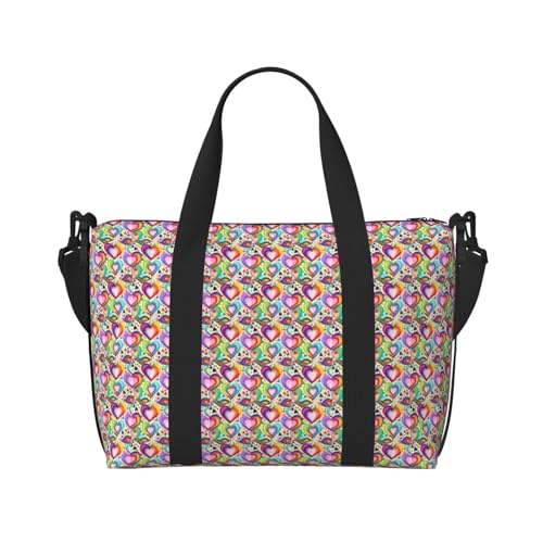 Sac de voyage polyvalent grand volume et imperméable motif arc-en-ciel