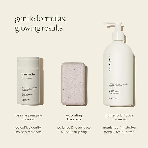 Miniatura 9 de evolvetogether x Joanna - Limpiador facial con enzima de romero checo dos veces al día para mujeres y hombres, fórmula enzimática hidratante y suave