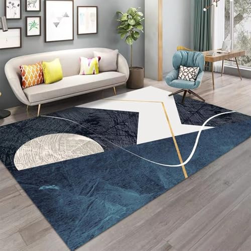 Tapis géométrique abstrait moderne 180x290 cm aux finitions soignées - 2