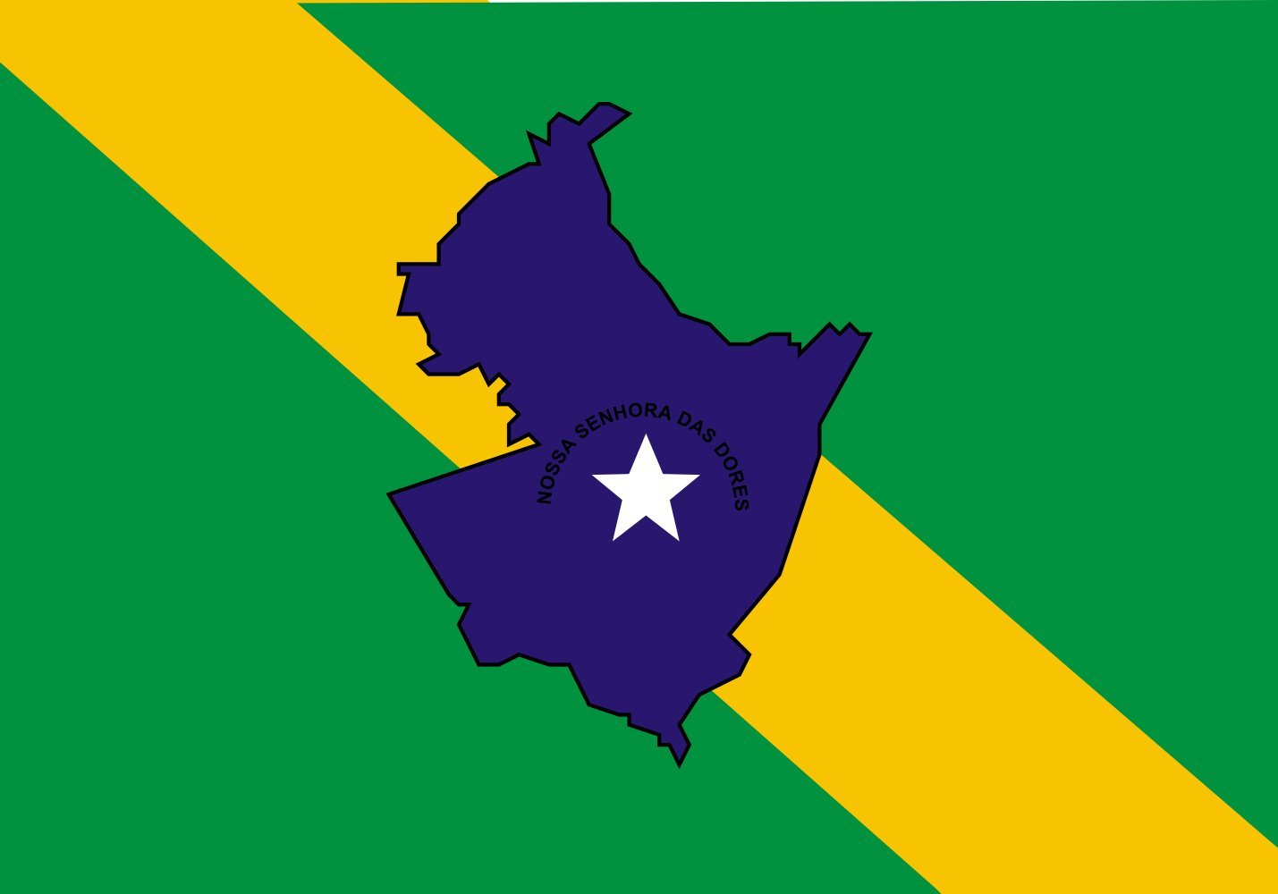 Drapeau Nossa Senhora das Dores grand pavillon extérieur tissu résistant