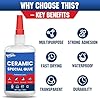 Ceramic Super Glue 30g x 2 Pcs, Instant Bond High Strength Waterproof Adhesive for Porcelain,Clay Pots,Figurine, Pottery, Dishes Repair, DIY Crafts