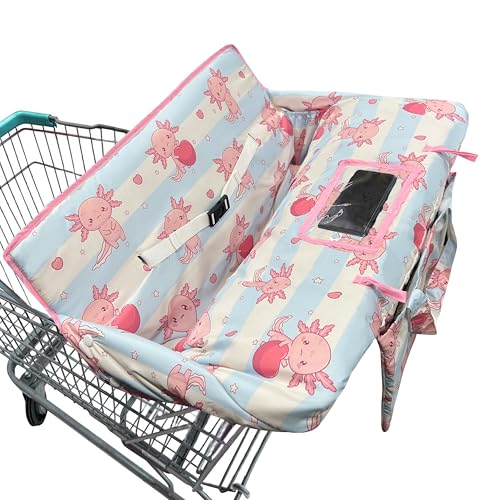 Shopping Cart Cover for Baby,2-in-1 Baby Cart Covers with Portable Cloth Bag Cart Seat Pad for Babies Grocery Cushion Cover Restaurant,Suitable for All Supermarkets and Restaurants
