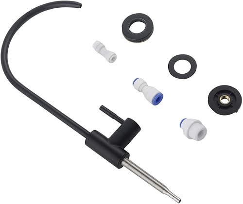 Miniatura 8 de Apaix Grifo de agua potable negro mate, grifo purificador de agua de cocina para sistema de filtración de agua de ósmosis inversa sin espacio de aire