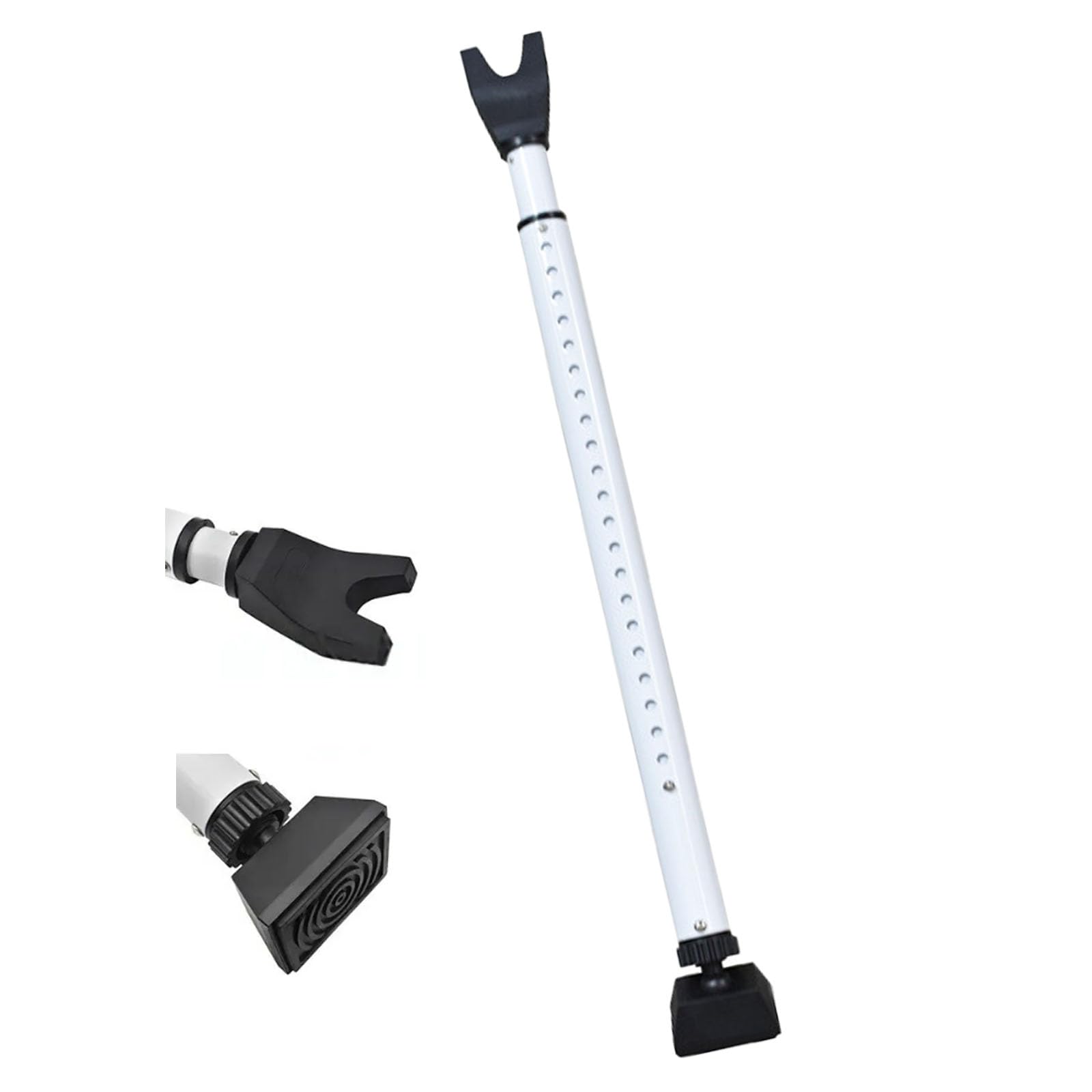 Barre de sécurité pour porte de terrasse coulissante, barre de sécurité réglable en 2 étapes pour portes de terrasse coulissantes, bloqueur de porte antivol pour la maison, les voyages, les