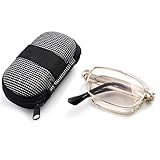 Astra Depot Anti-fatigue Folding Pocket Eyewear Reading Glasses +2.00 + Sporty Nylon Outdoor Travel Strong Case (1 Pair)
