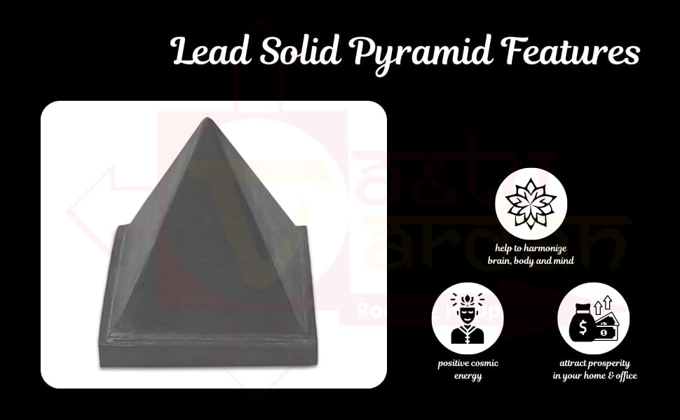 Image of Lead Pyramid | Vastu Remedy | Solid Pyramid | Yantra for Healing for Positive Energy (Pack of 1)